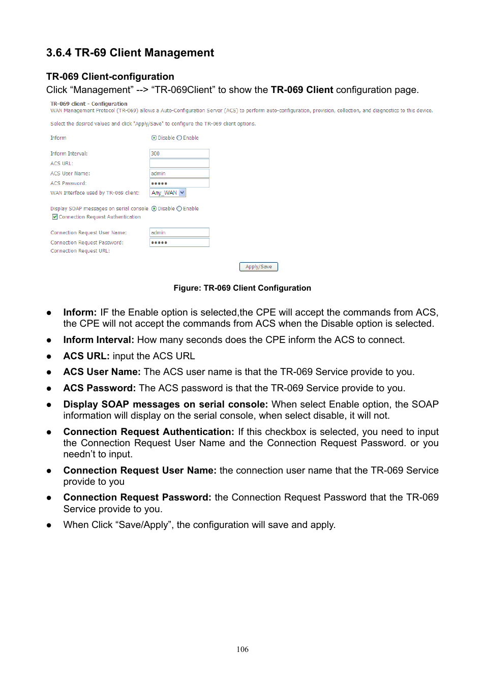 4 tr-69 client management | PLANET ADN-4000 User Manual | Page 106 / 118