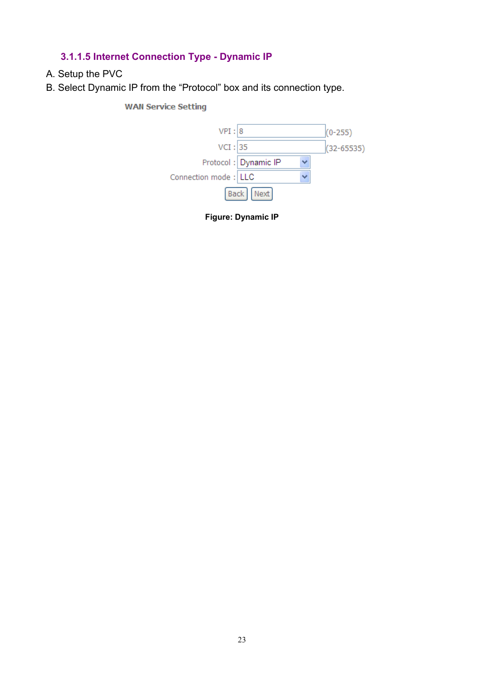 5 internet connection type - dynamic ip | PLANET ADN-4000 User Manual | Page 23 / 118