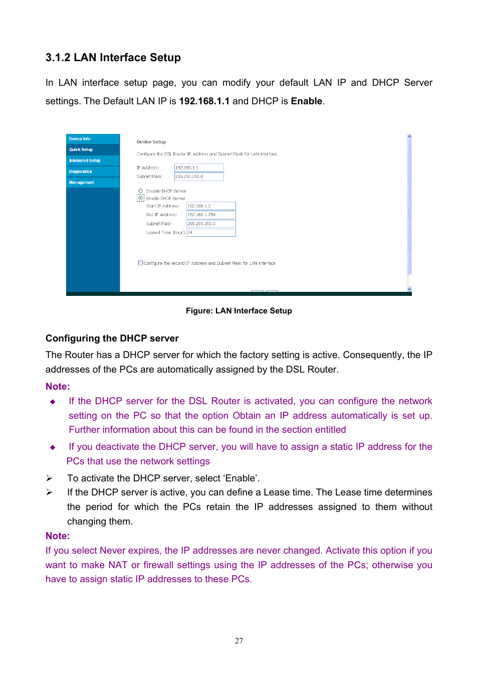 2 lan interface setup | PLANET ADN-4000 User Manual | Page 27 / 118