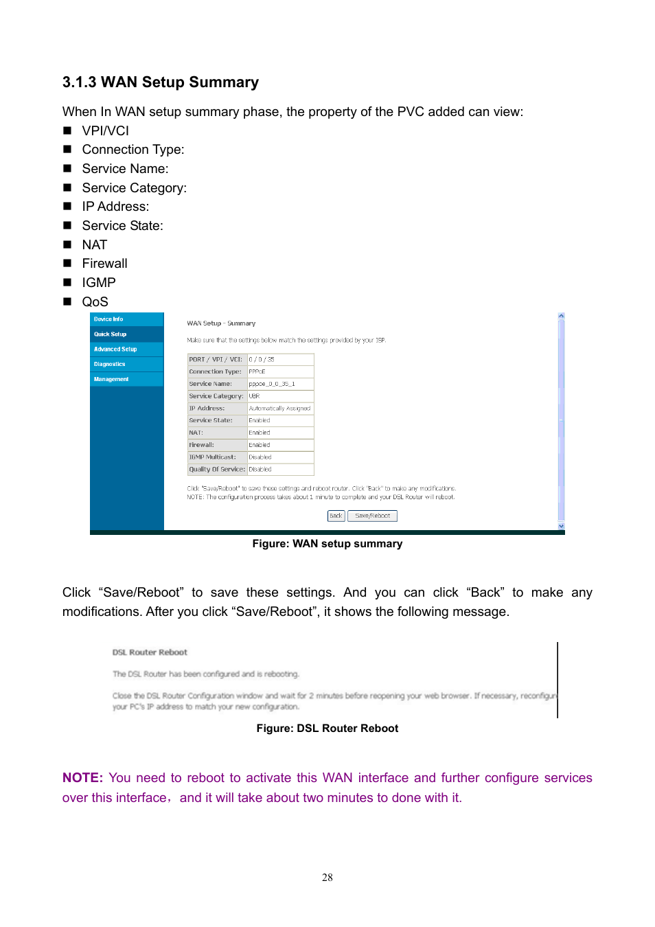 3 wan setup summary | PLANET ADN-4000 User Manual | Page 28 / 118