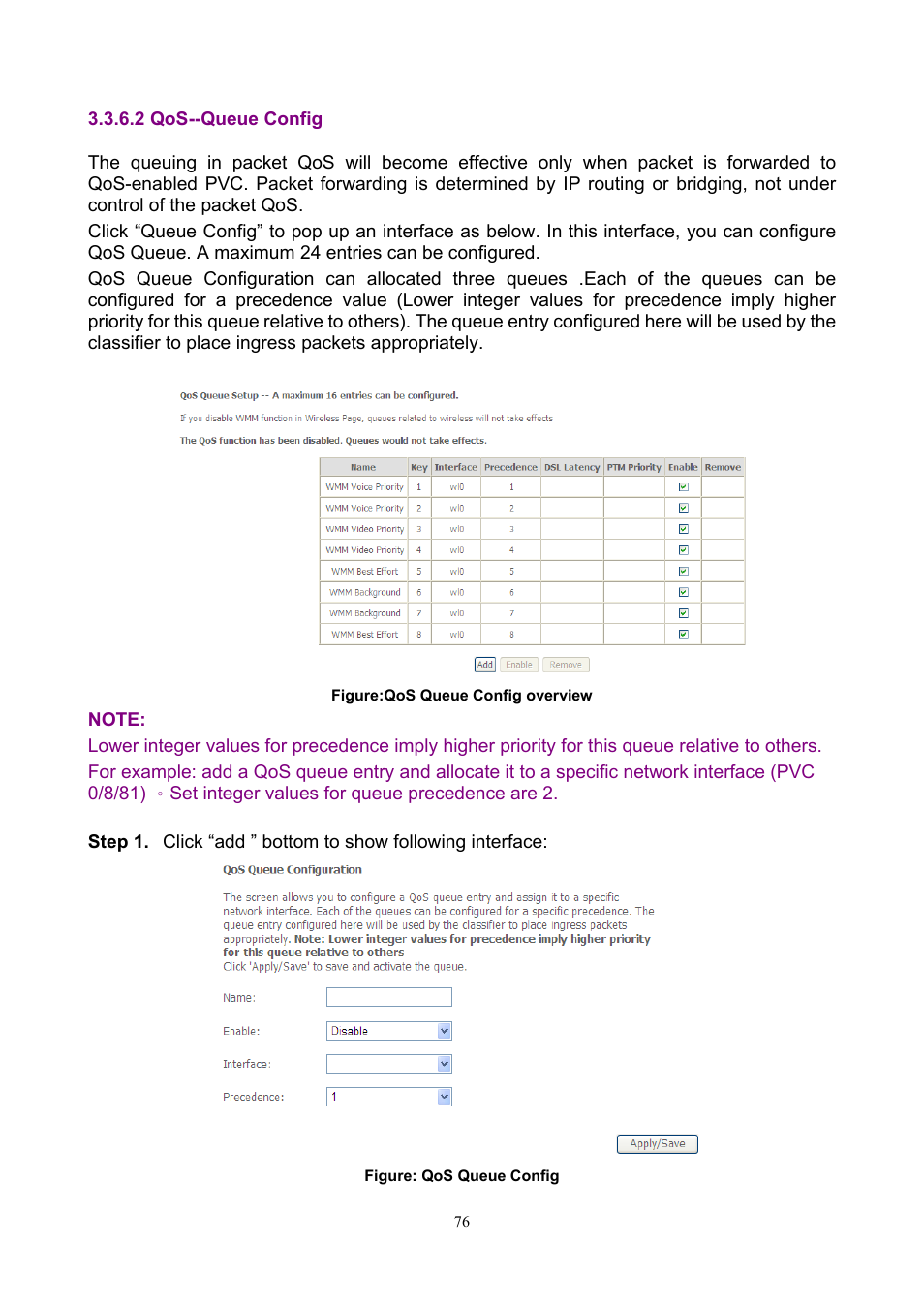 2 qos--queue config | PLANET ADN-4000 User Manual | Page 76 / 118