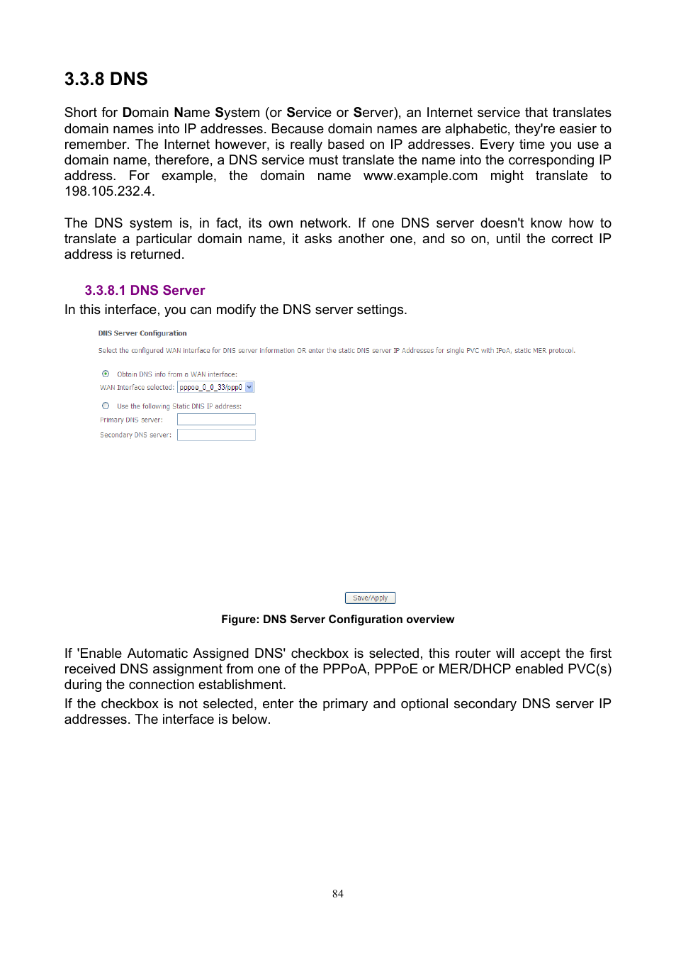 8 dns, 1 dns server | PLANET ADN-4000 User Manual | Page 84 / 118