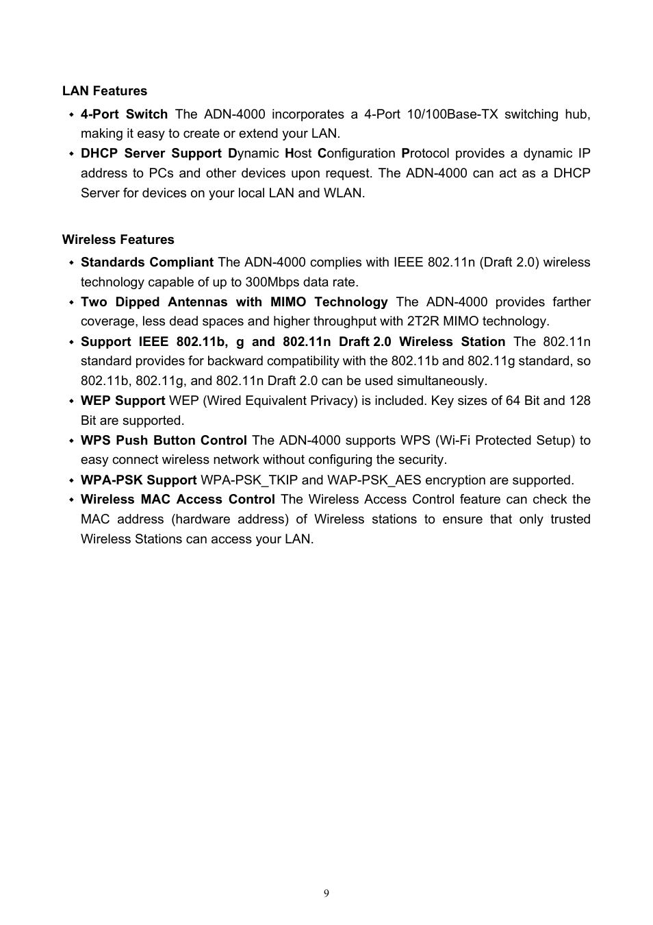 PLANET ADN-4000 User Manual | Page 9 / 118