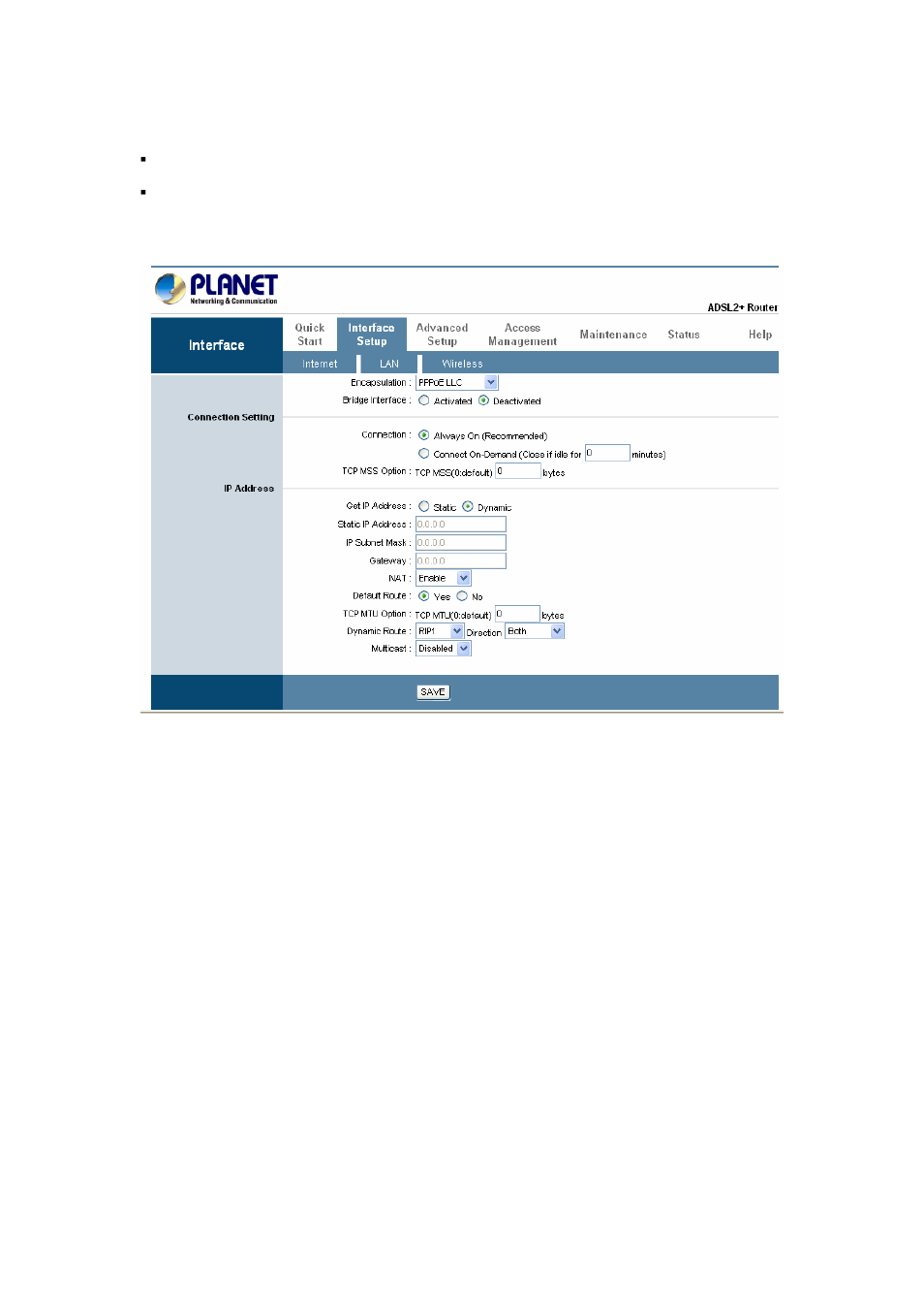 3 nat setting | PLANET ADN-4000 User Manual | Page 47 / 91