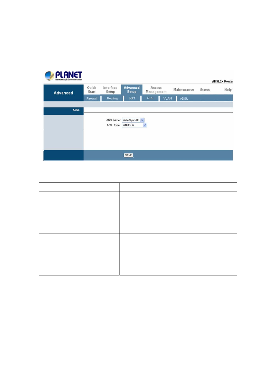 6 adsl | PLANET ADN-4000 User Manual | Page 64 / 91