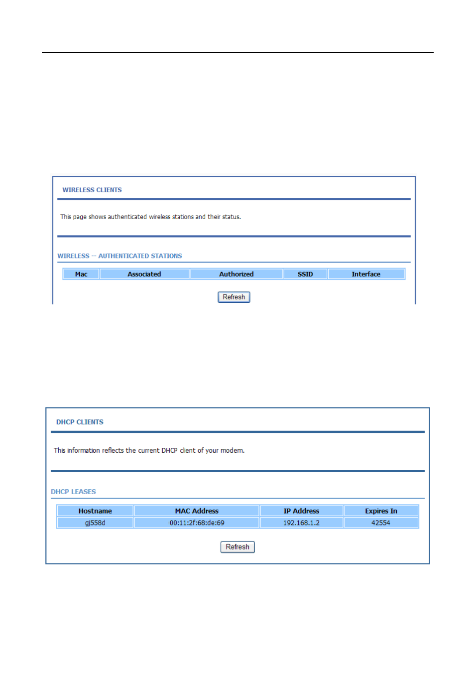 2 wireless clients, 3 dhcp clients, 2 wireless | Clients, 3 dhcp, 4 ipv6, Status | PLANET ADN-4100 User Manual | Page 100 / 104