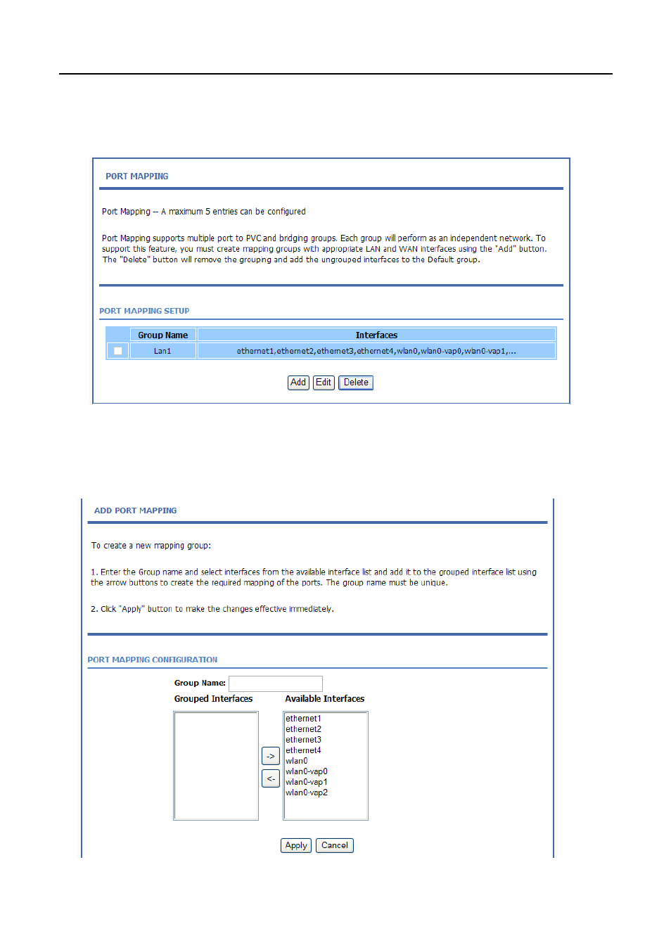 1 port mapping, Port mapping | PLANET ADN-4100 User Manual | Page 75 / 115