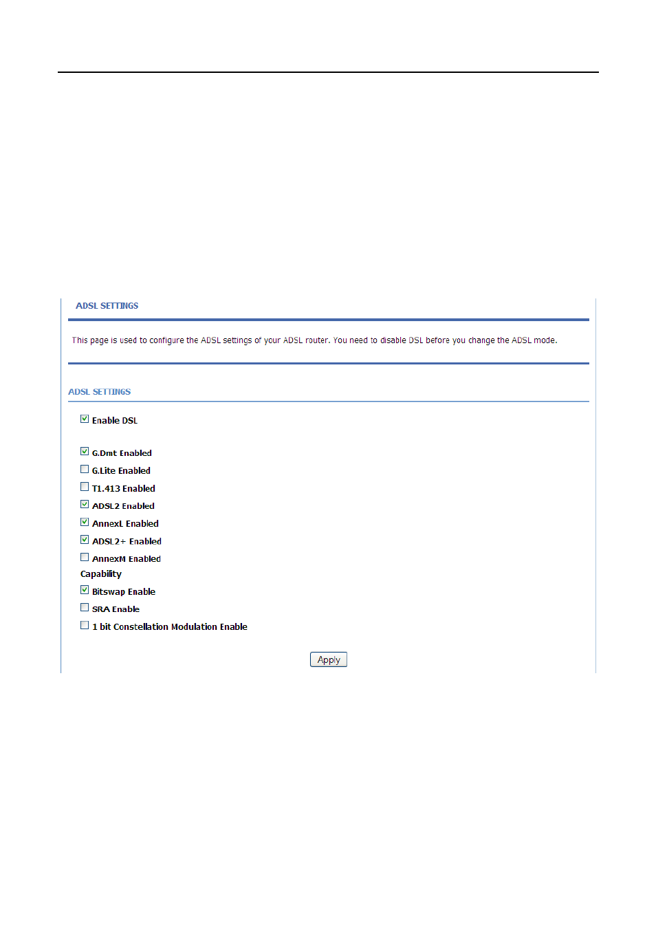 5 adsl settings, Adsl settings | PLANET ADN-4100 User Manual | Page 78 / 115