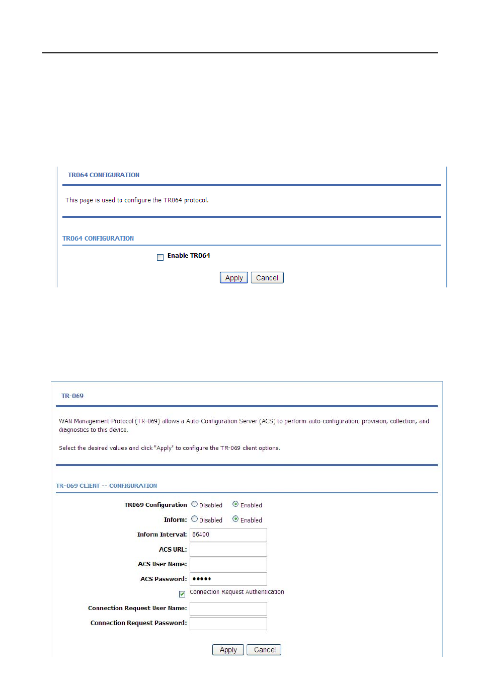 7 tr-064, 8 tr-069, Tr-064 | Tr-069 | PLANET ADN-4100 User Manual | Page 80 / 115