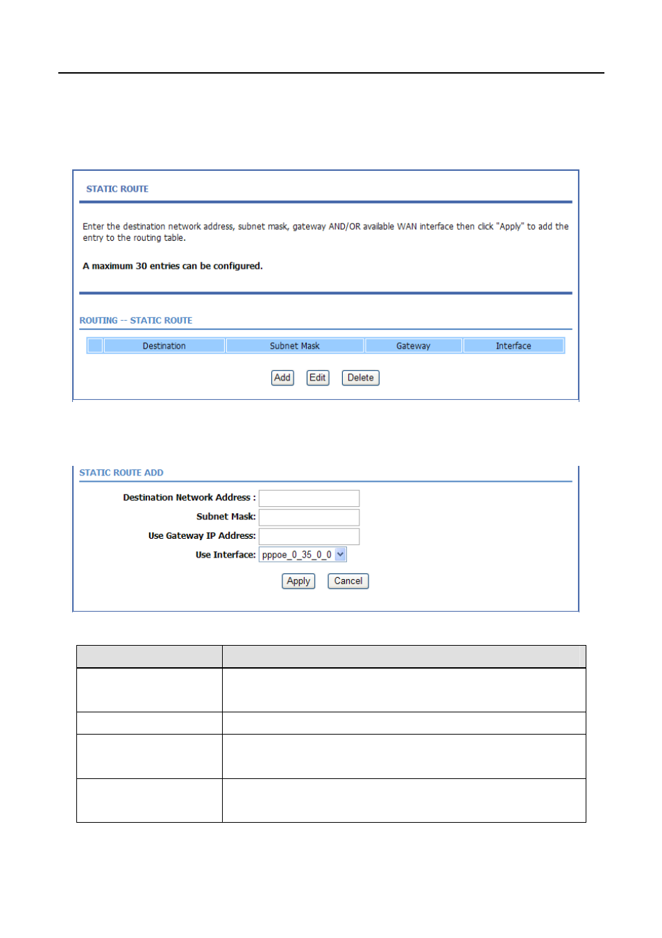 1 static route, Static route | PLANET ADN-4100 User Manual | Page 90 / 115