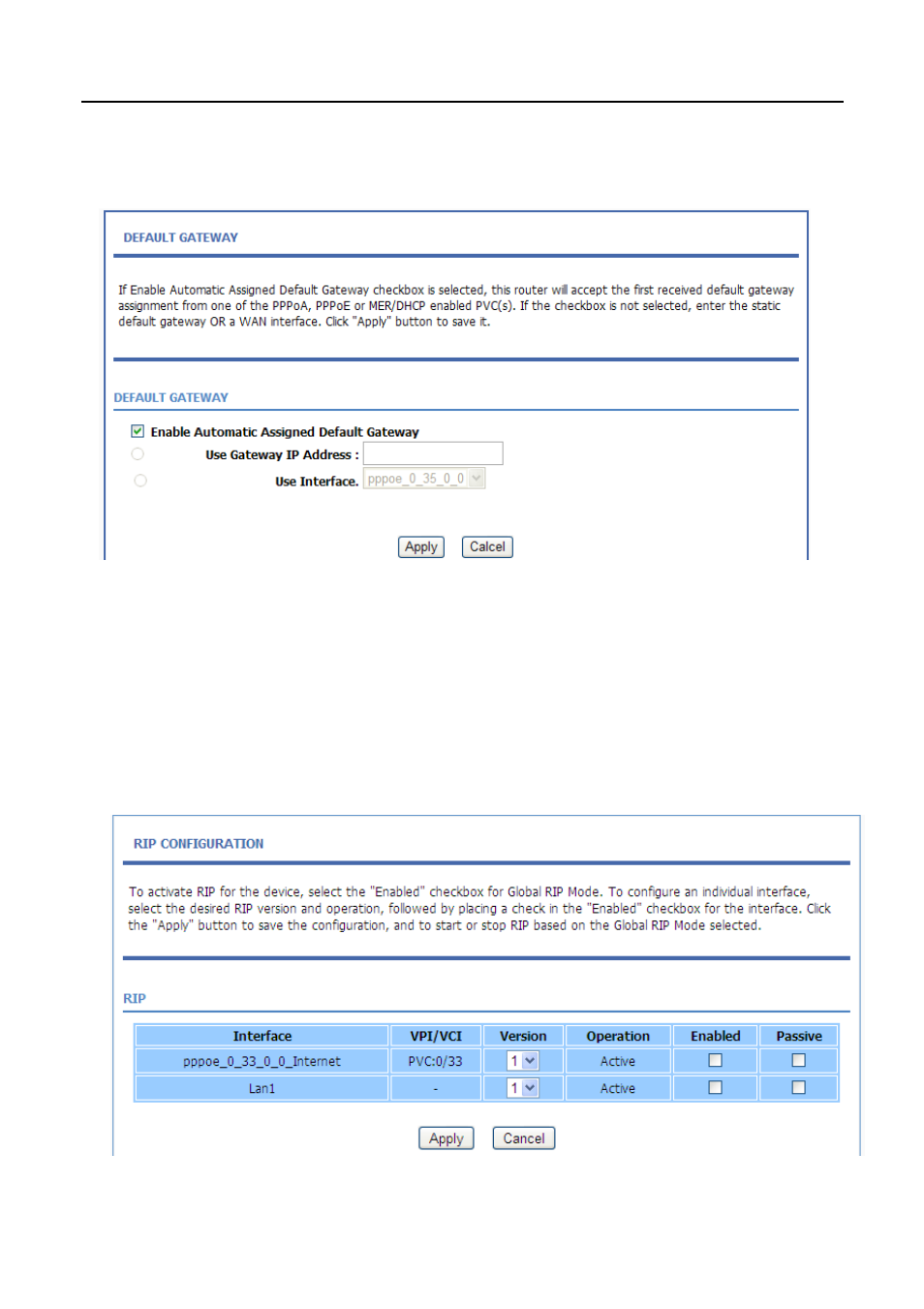 3 default gateway, 4 rip settings, Default gateway | Rip settings | PLANET ADN-4100 User Manual | Page 92 / 115