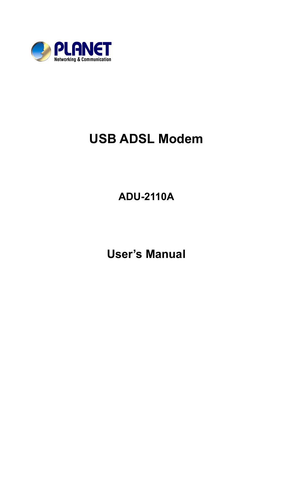 PLANET ADU-2110A User Manual | 37 pages