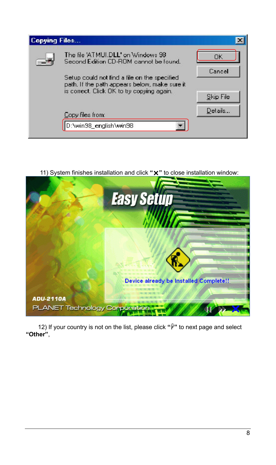 PLANET ADU-2110A User Manual | Page 12 / 37