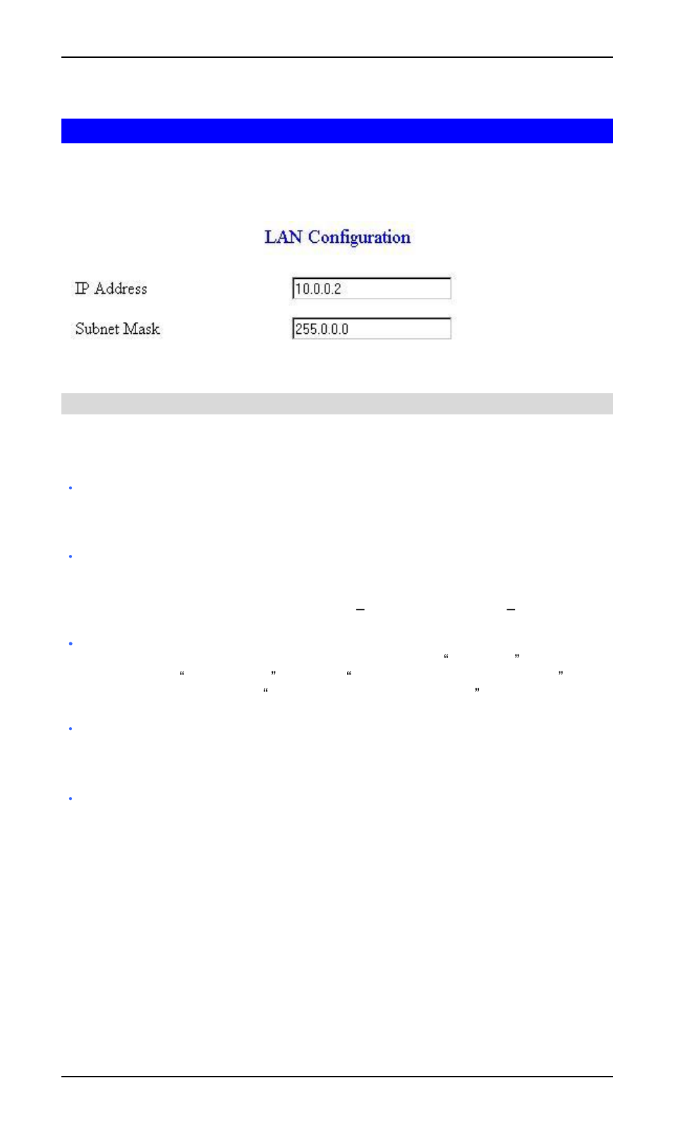 Dhcp setting, Lan configuration | PLANET ADW-4100 User Manual | Page 26 / 57