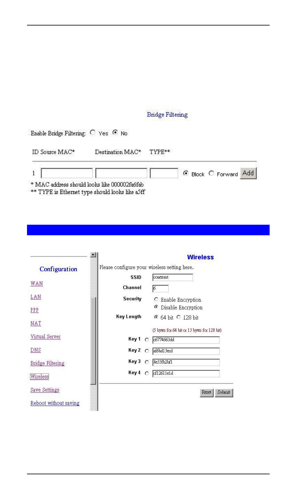 Wireless configuration | PLANET ADW-4100 User Manual | Page 34 / 57