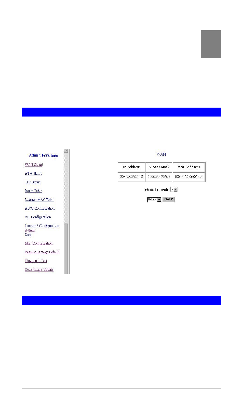 Chapter 6 admin privilege, Admin privilege | PLANET ADW-4100 User Manual | Page 44 / 57