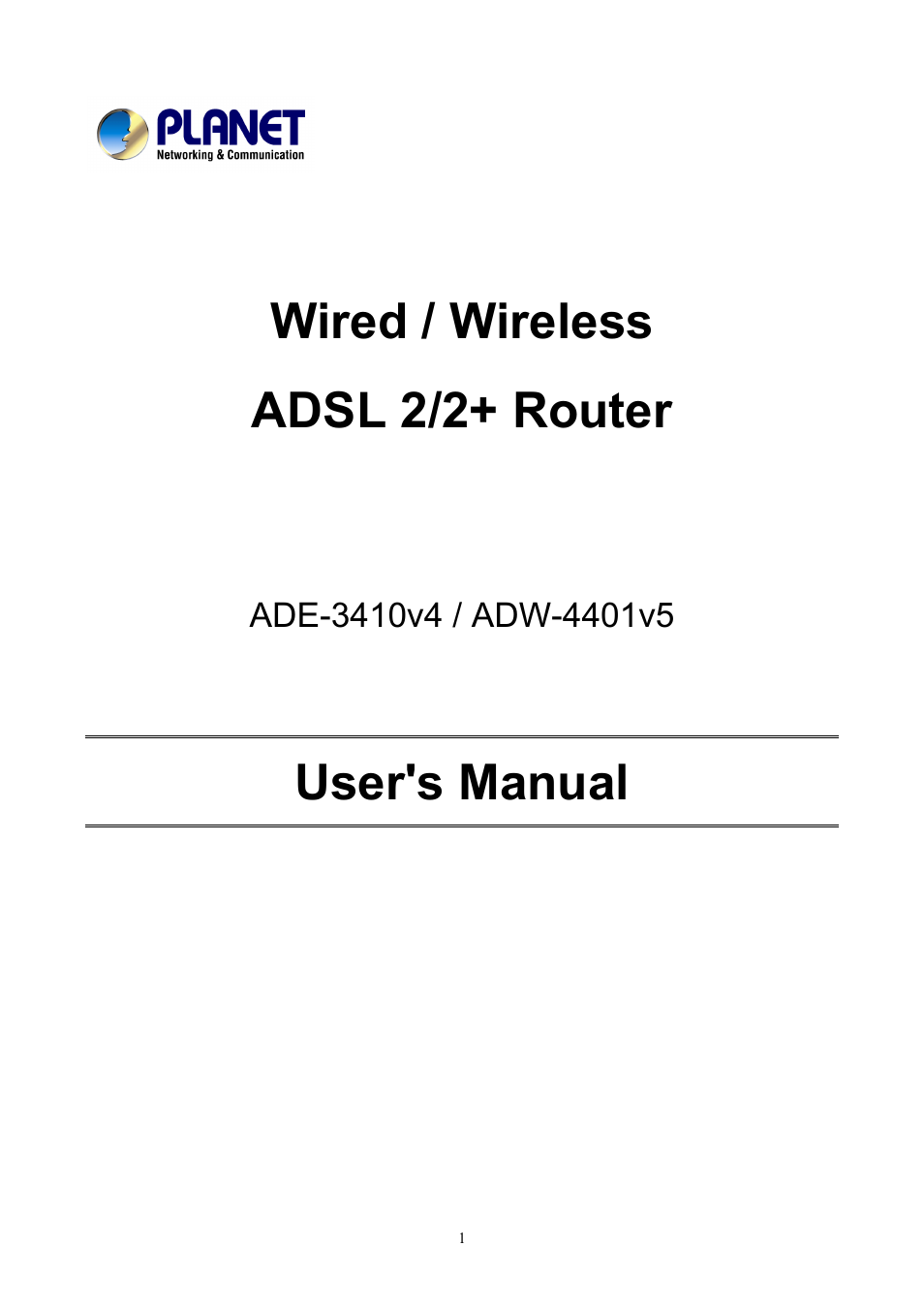 PLANET ADW-4401 User Manual | 84 pages