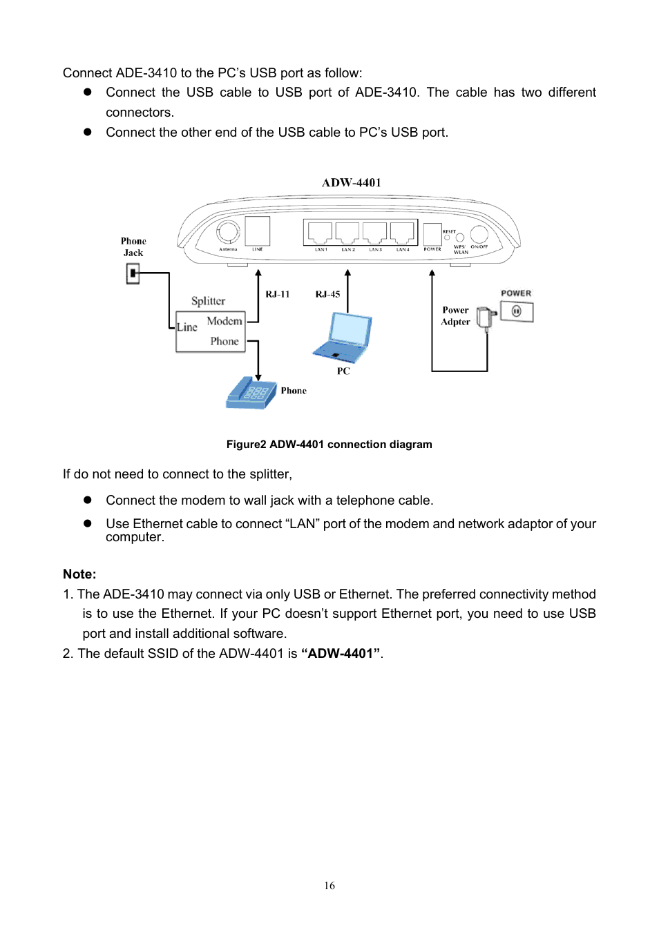 PLANET ADW-4401 User Manual | Page 16 / 84