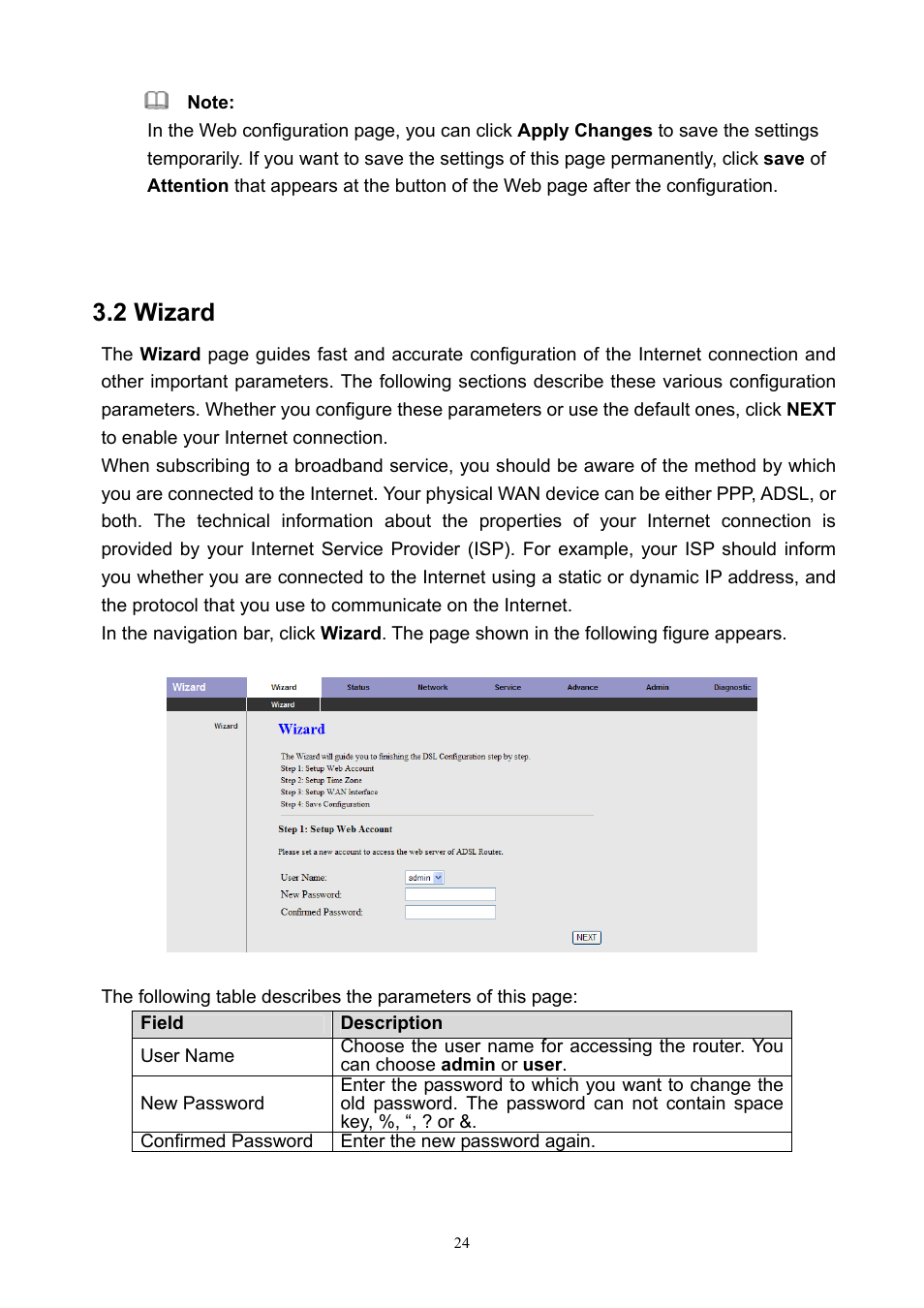 2 wizard | PLANET ADW-4401 User Manual | Page 24 / 84