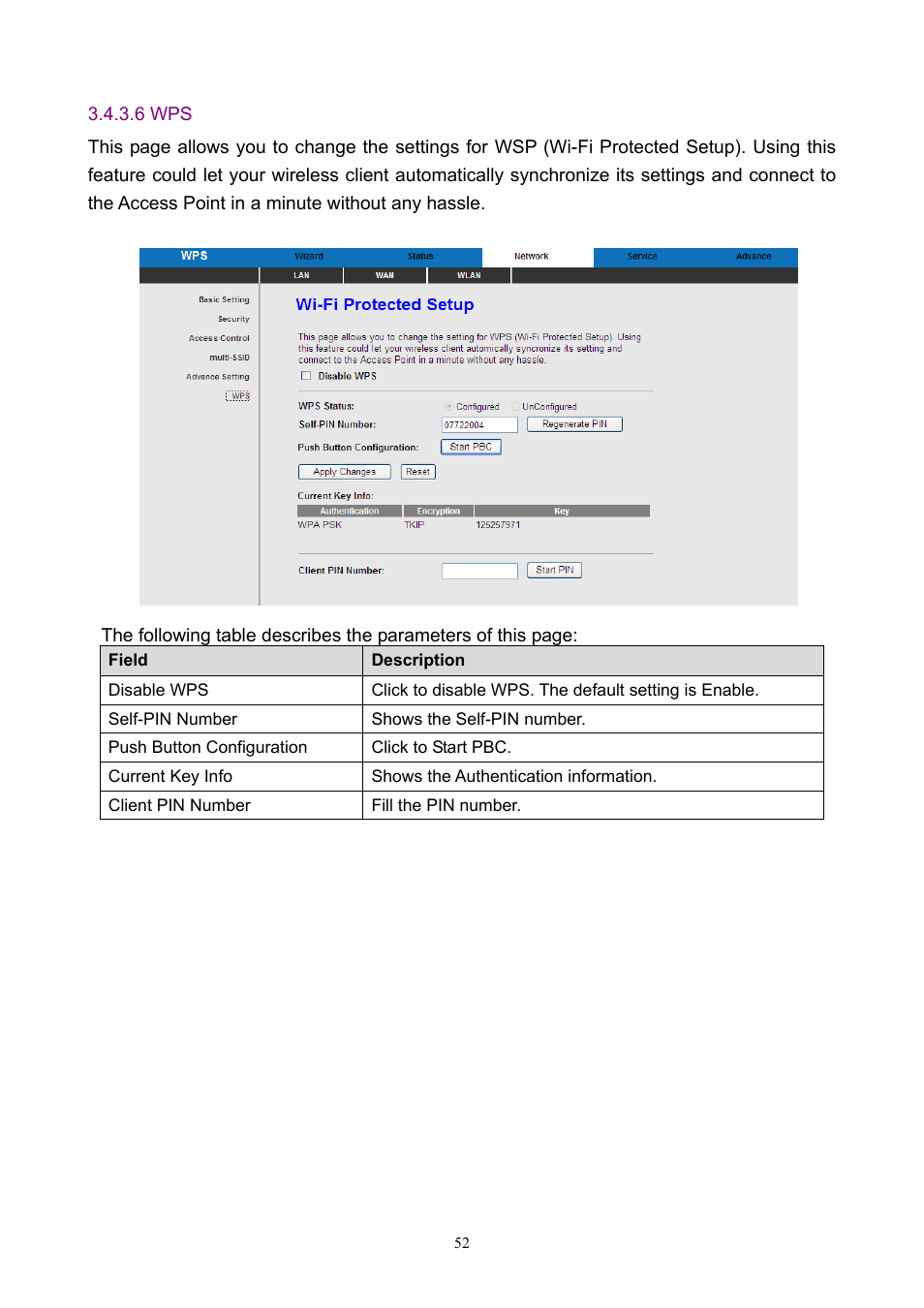 6 wps | PLANET ADW-4401 User Manual | Page 52 / 84