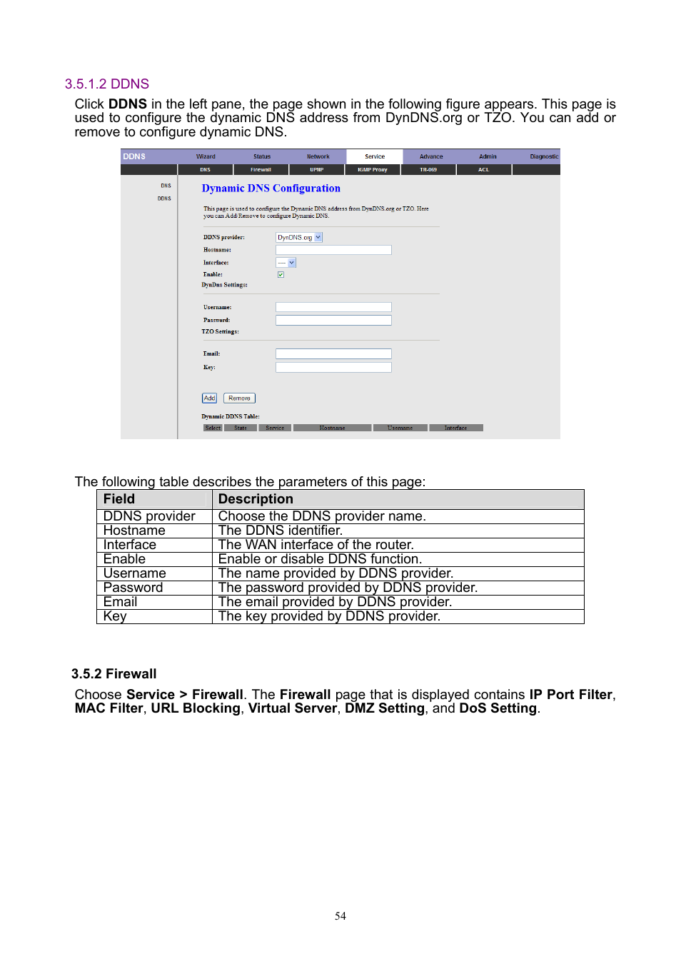 2 firewall, 2 ddns | PLANET ADW-4401 User Manual | Page 54 / 84