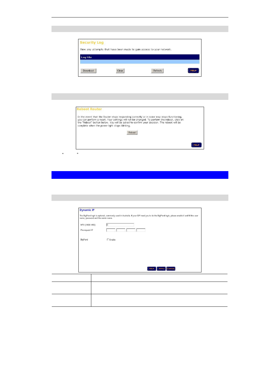 7 system log, 8 reboot, 2 wan | 1 dynamic ip | PLANET PRT-301W User Manual | Page 17 / 32