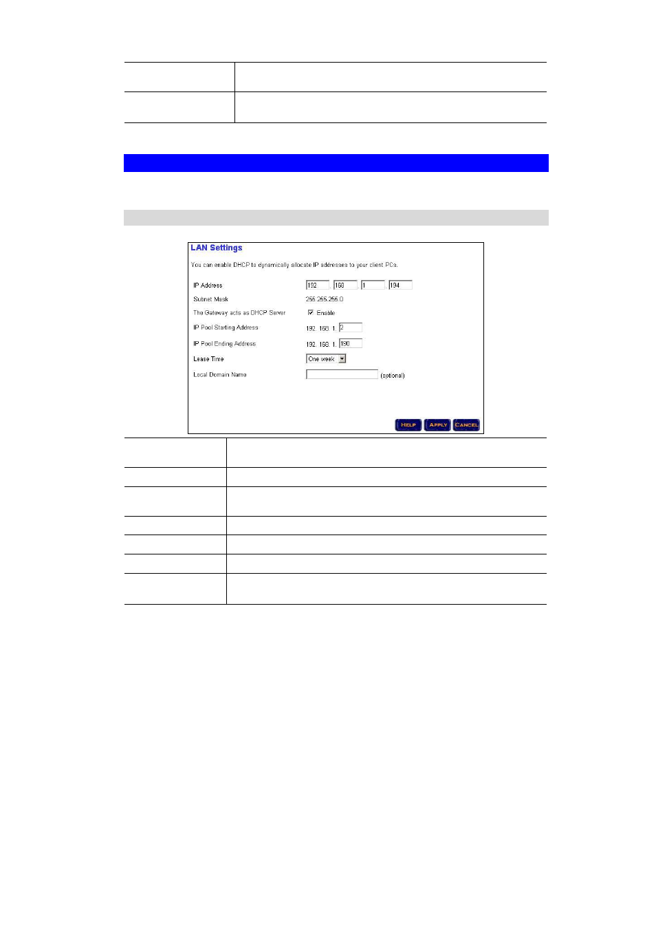 3 lan, 1 lan settings | PLANET PRT-301W User Manual | Page 20 / 32