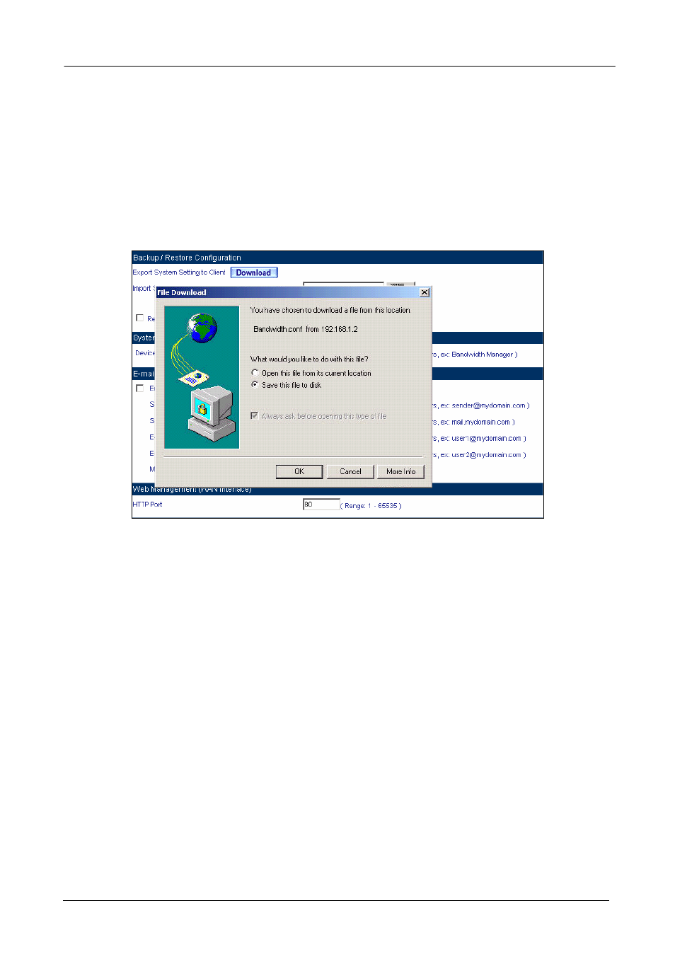 System settings- exporting | PLANET BM-525 User Manual | Page 22 / 205