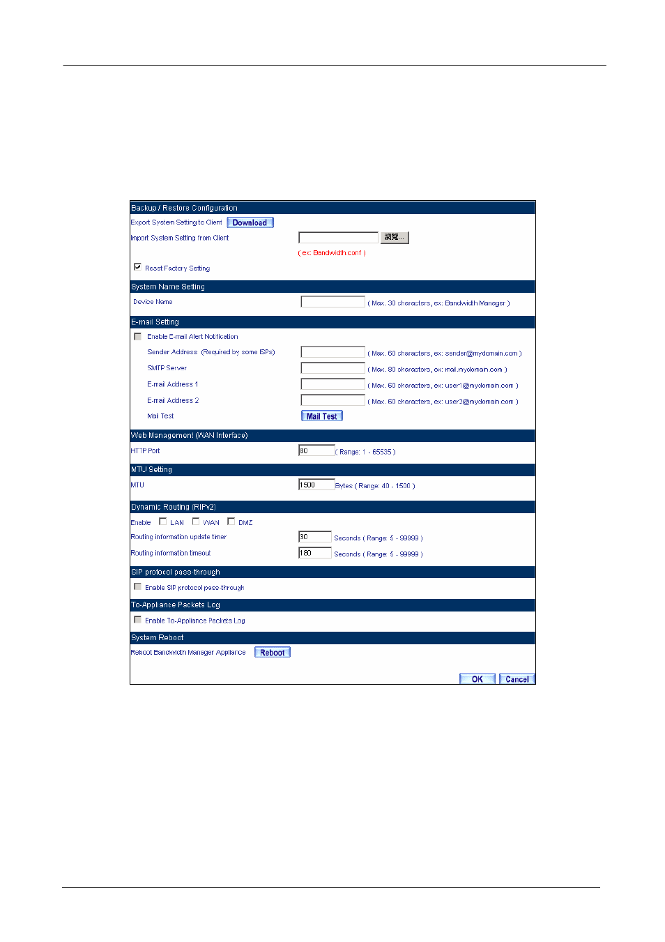 Restoring factory default settings, Enabling e-mail alert notification | PLANET BM-525 User Manual | Page 24 / 205