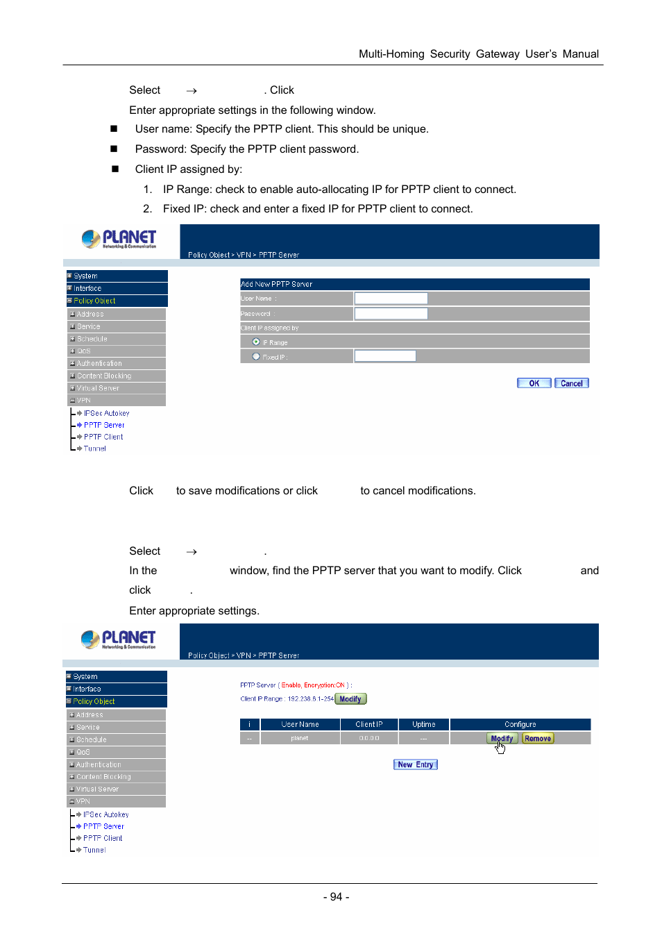 PLANET CS-1000 User Manual | Page 100 / 226