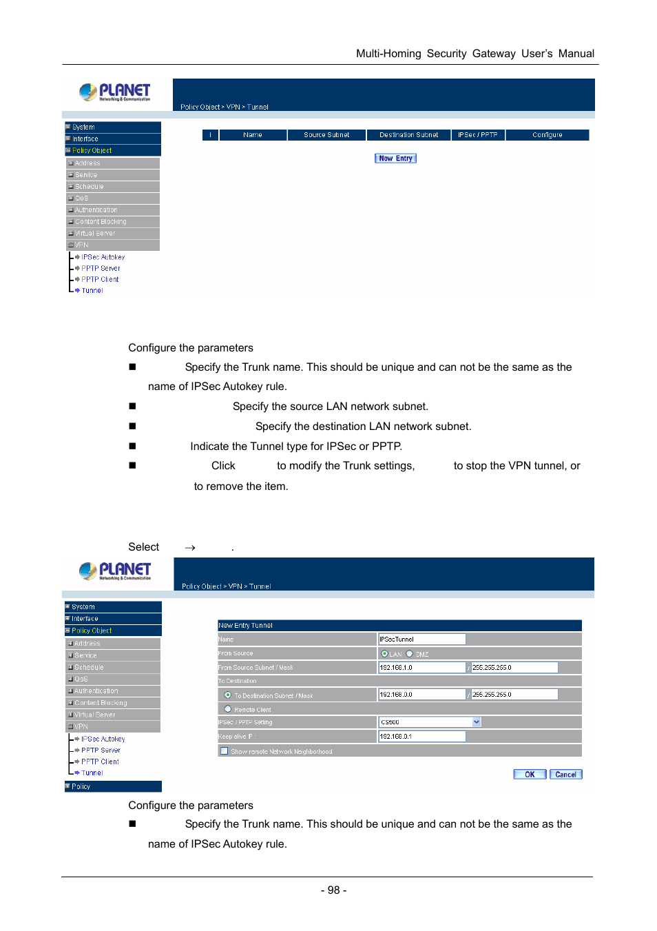 PLANET CS-1000 User Manual | Page 104 / 226