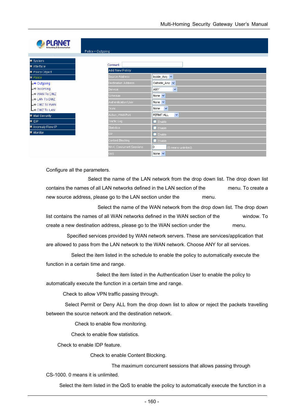 PLANET CS-1000 User Manual | Page 166 / 226