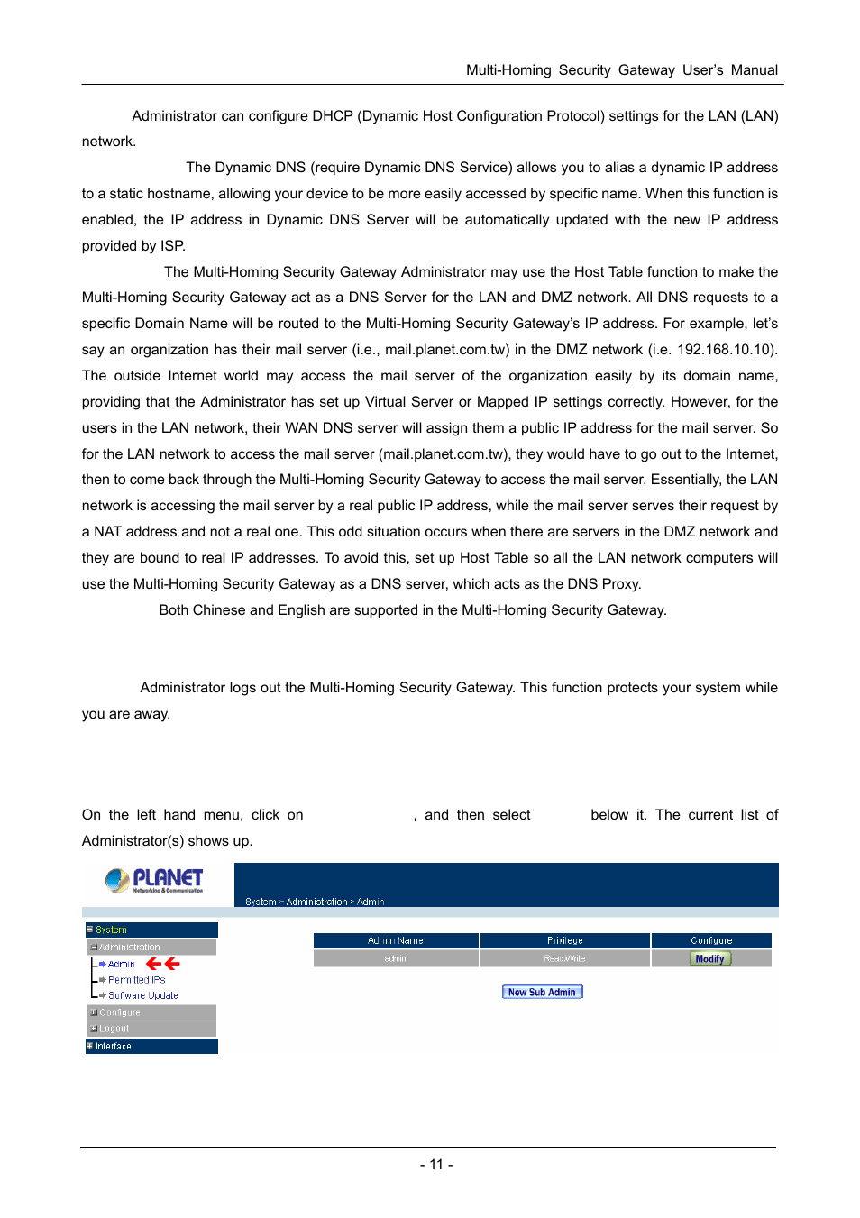 1 admin | PLANET CS-1000 User Manual | Page 17 / 226