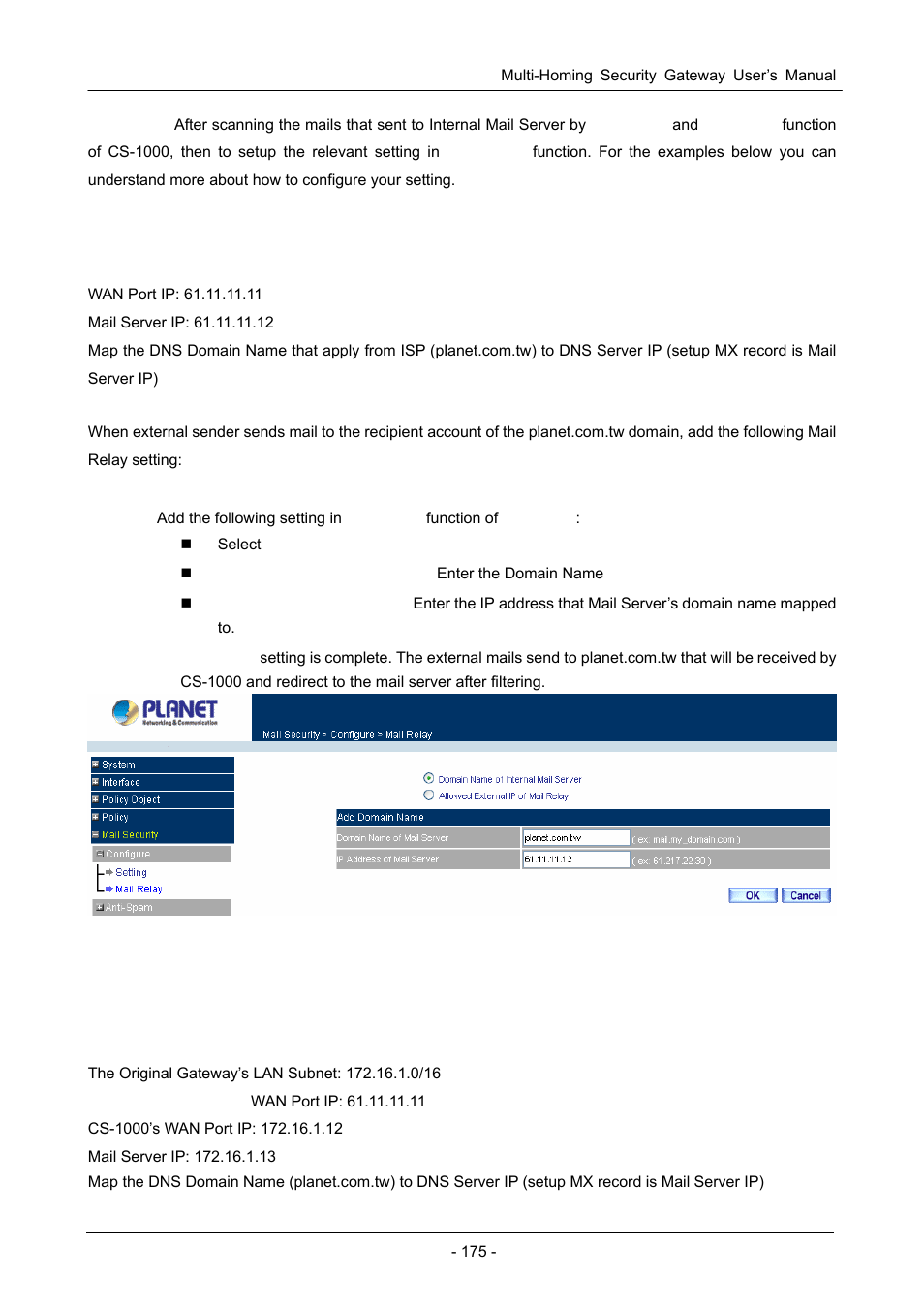 PLANET CS-1000 User Manual | Page 181 / 226