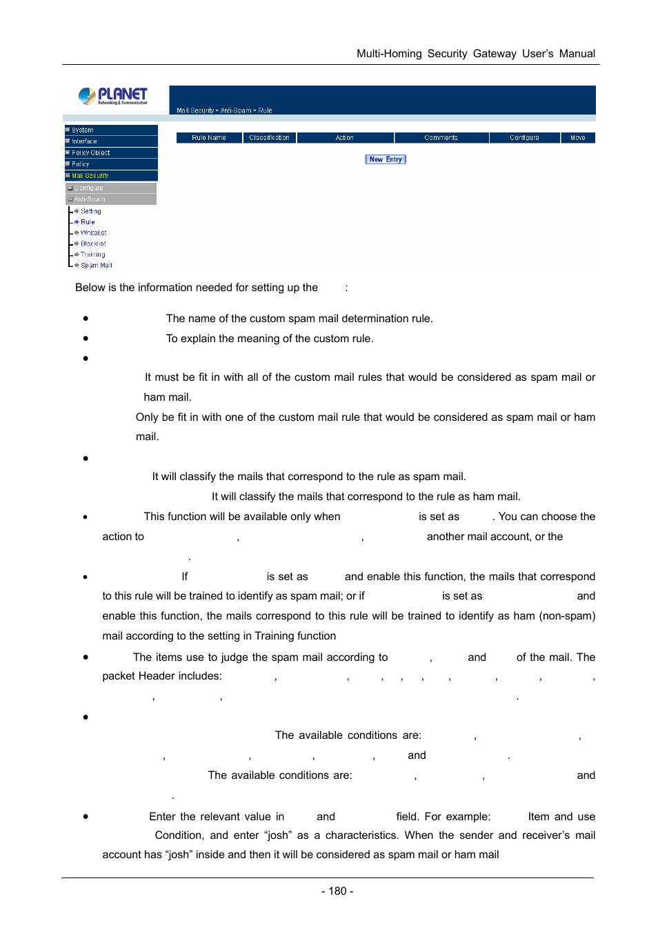 PLANET CS-1000 User Manual | Page 186 / 226