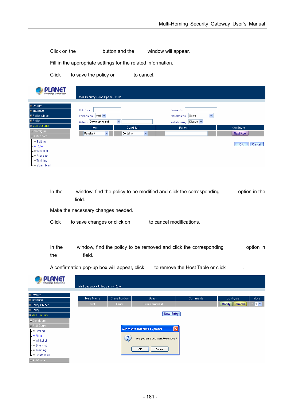 PLANET CS-1000 User Manual | Page 187 / 226