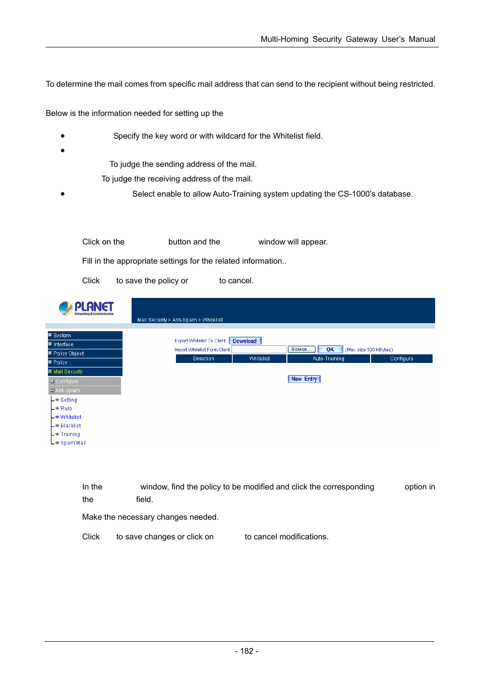 3 whitelist | PLANET CS-1000 User Manual | Page 188 / 226