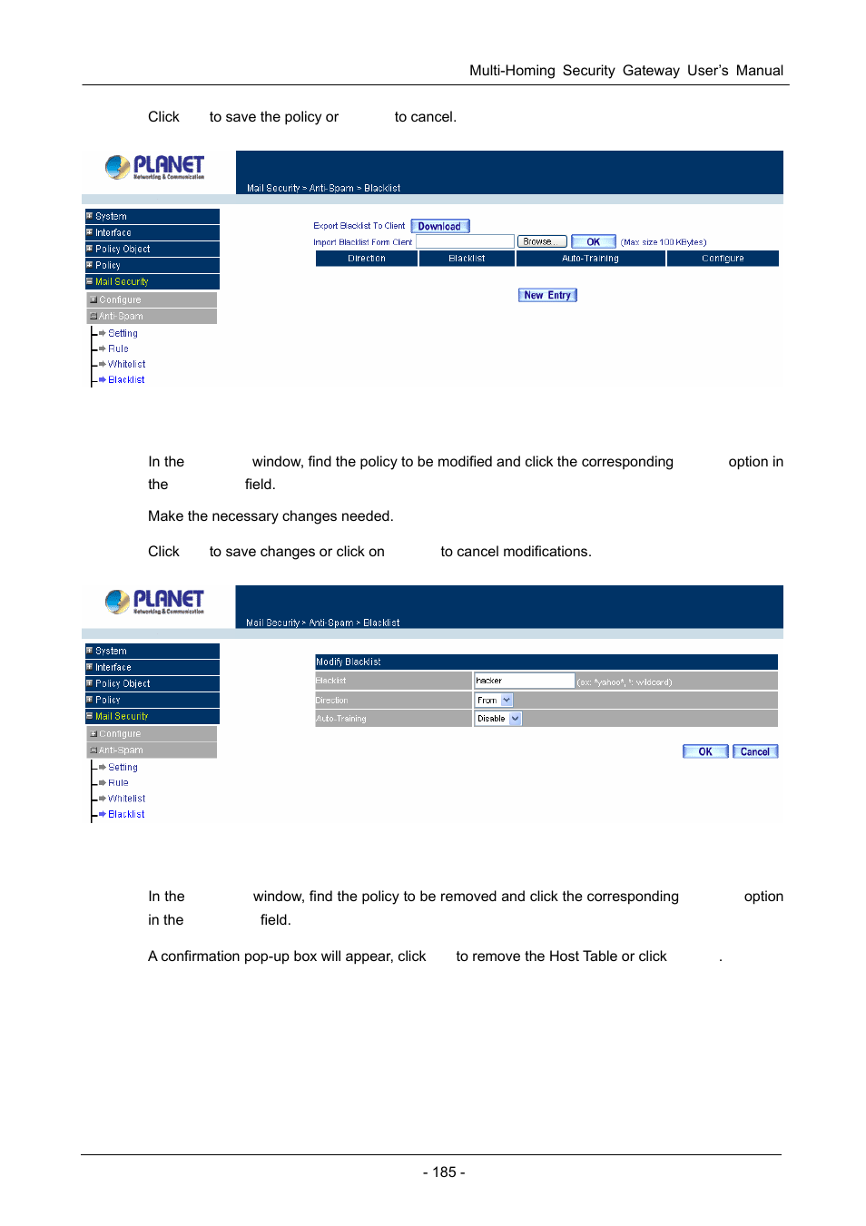 PLANET CS-1000 User Manual | Page 191 / 226