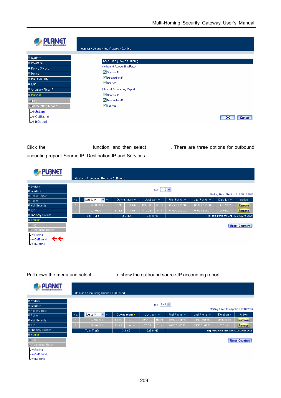 2 outbound | PLANET CS-1000 User Manual | Page 215 / 226