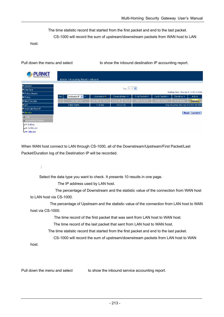 PLANET CS-1000 User Manual | Page 219 / 226