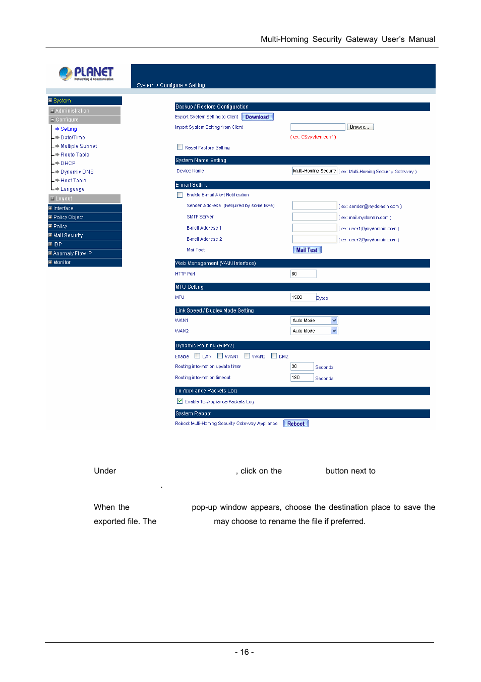 PLANET CS-1000 User Manual | Page 22 / 226