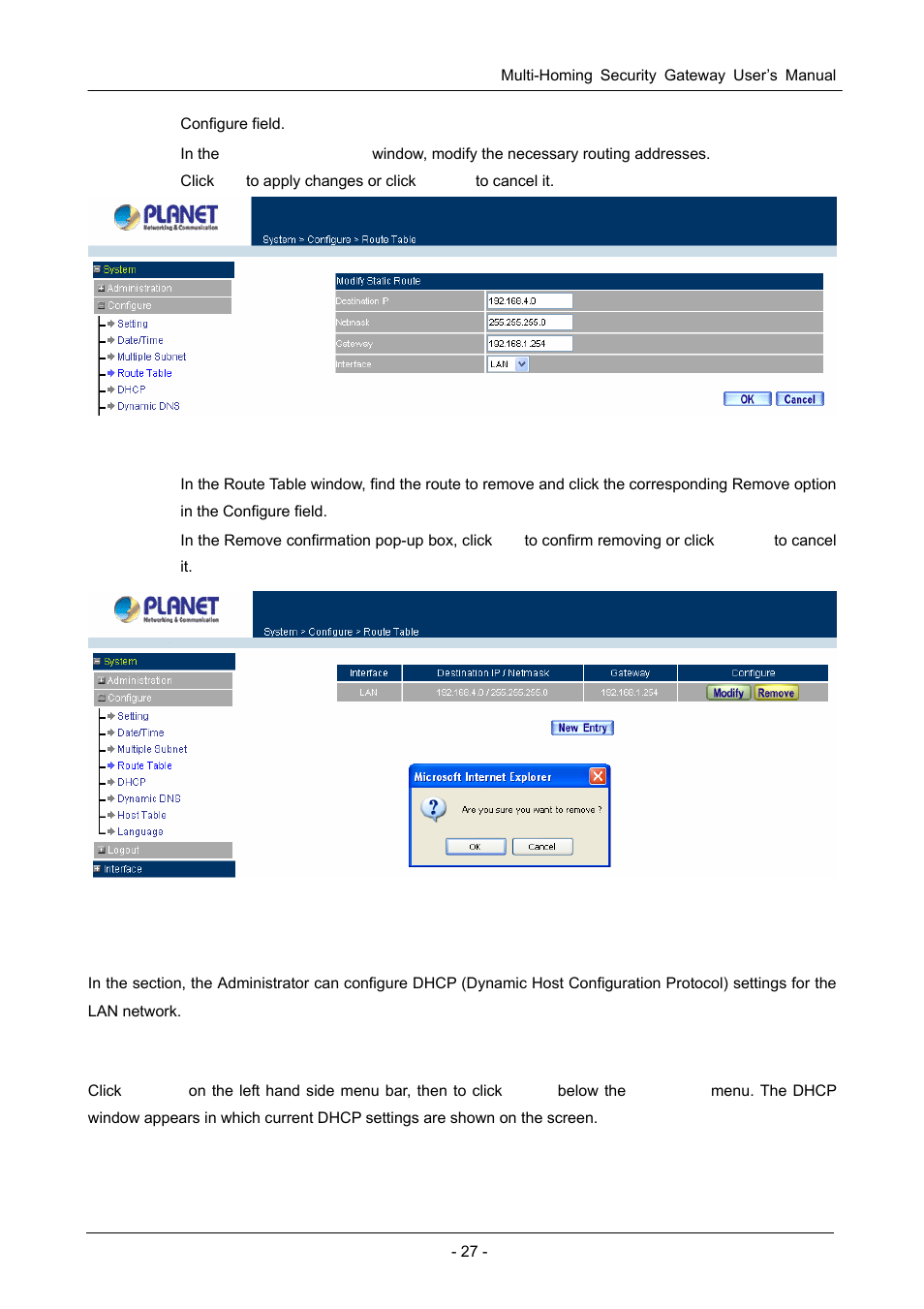 8 dhcp | PLANET CS-1000 User Manual | Page 33 / 226