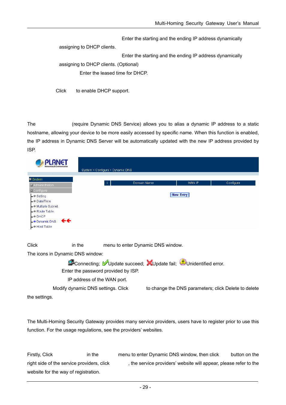 9 dynamic dns | PLANET CS-1000 User Manual | Page 35 / 226