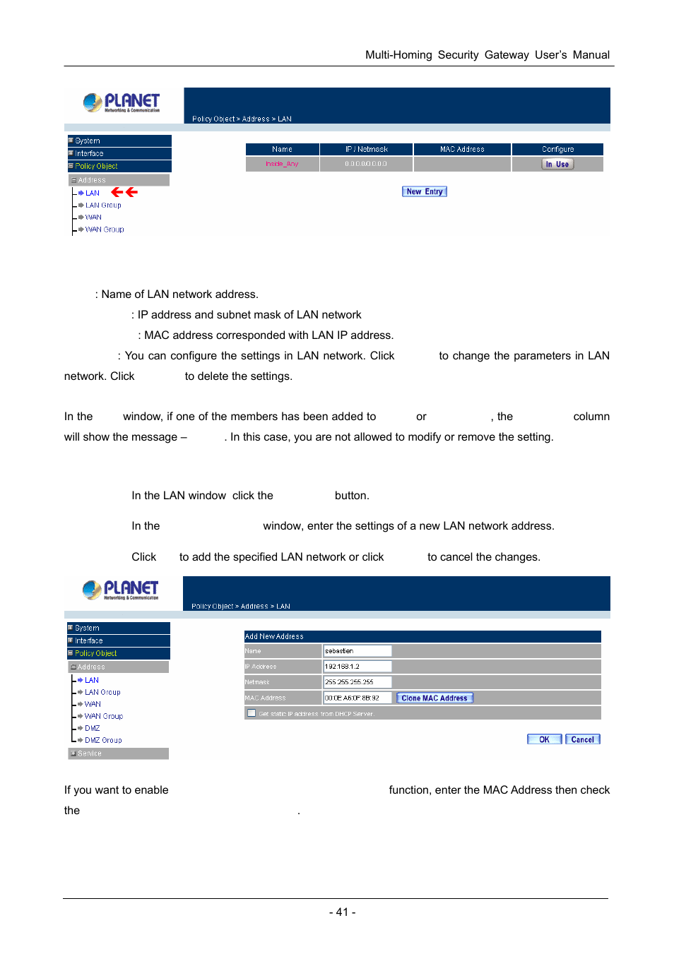 PLANET CS-1000 User Manual | Page 47 / 226