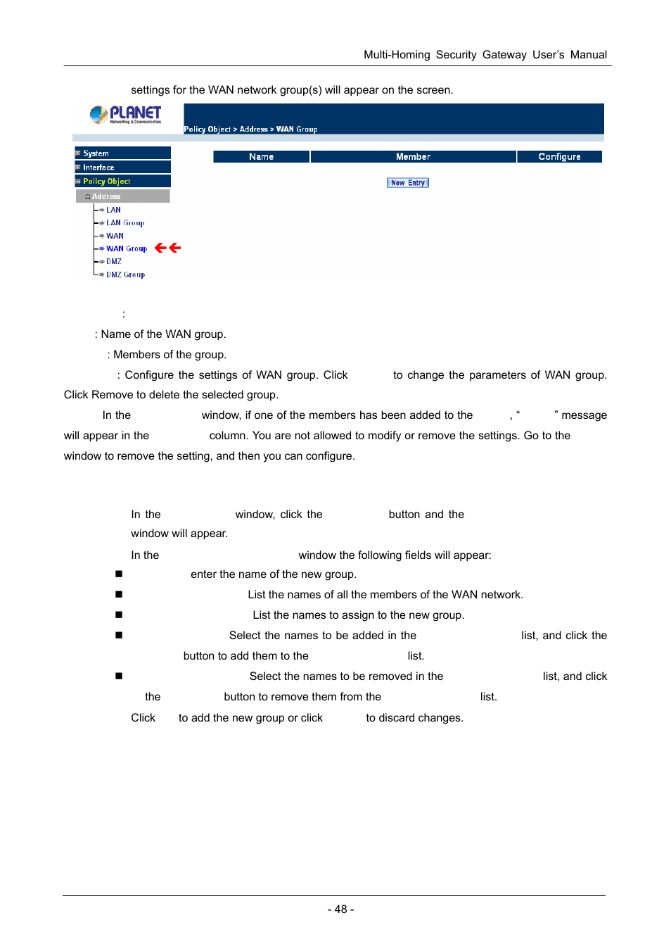 PLANET CS-1000 User Manual | Page 54 / 226