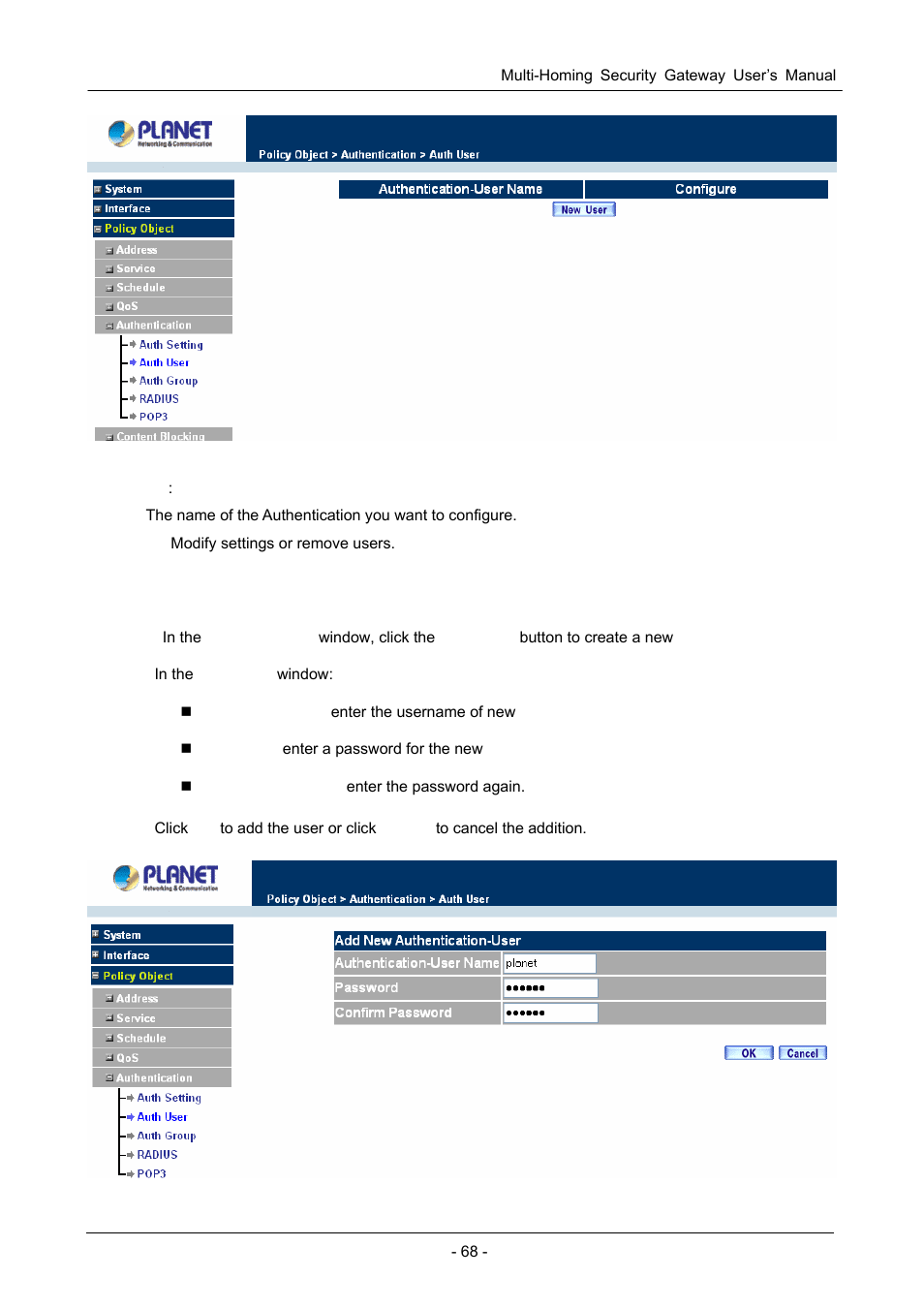 PLANET CS-1000 User Manual | Page 74 / 226