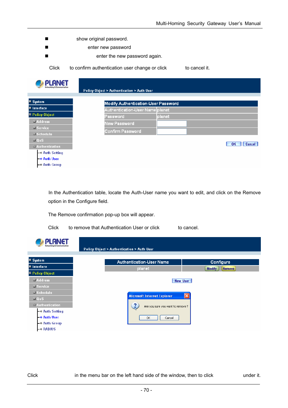 3 auth group | PLANET CS-1000 User Manual | Page 76 / 226
