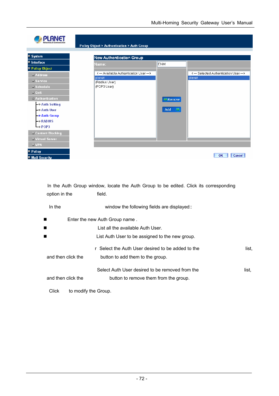 PLANET CS-1000 User Manual | Page 78 / 226