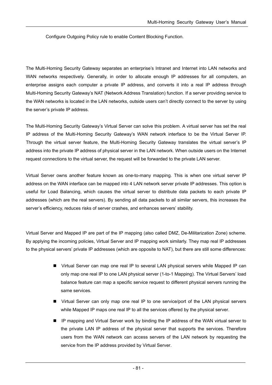 7 virtual server | PLANET CS-1000 User Manual | Page 87 / 226