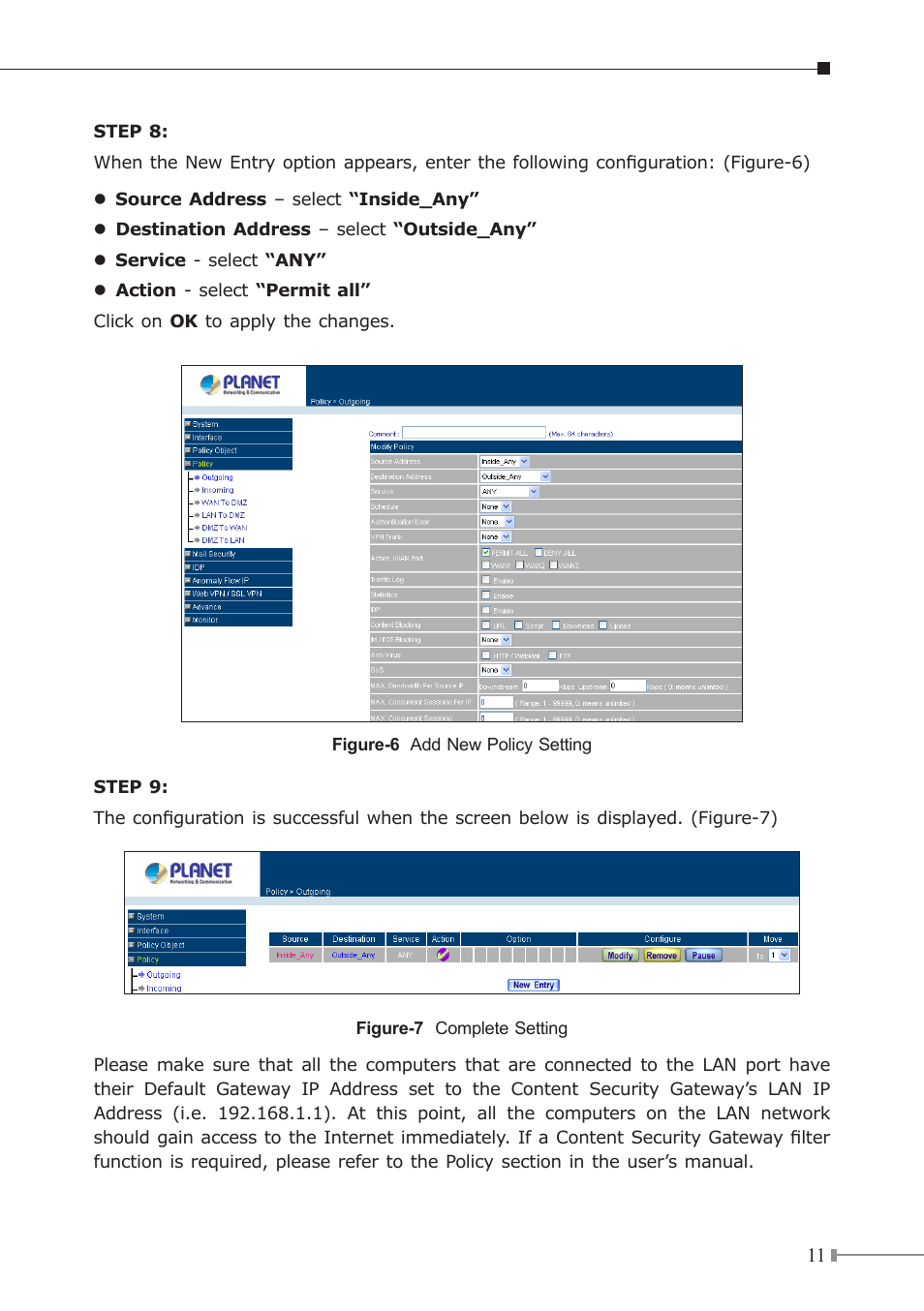 PLANET CS-2000 User Manual | Page 11 / 16